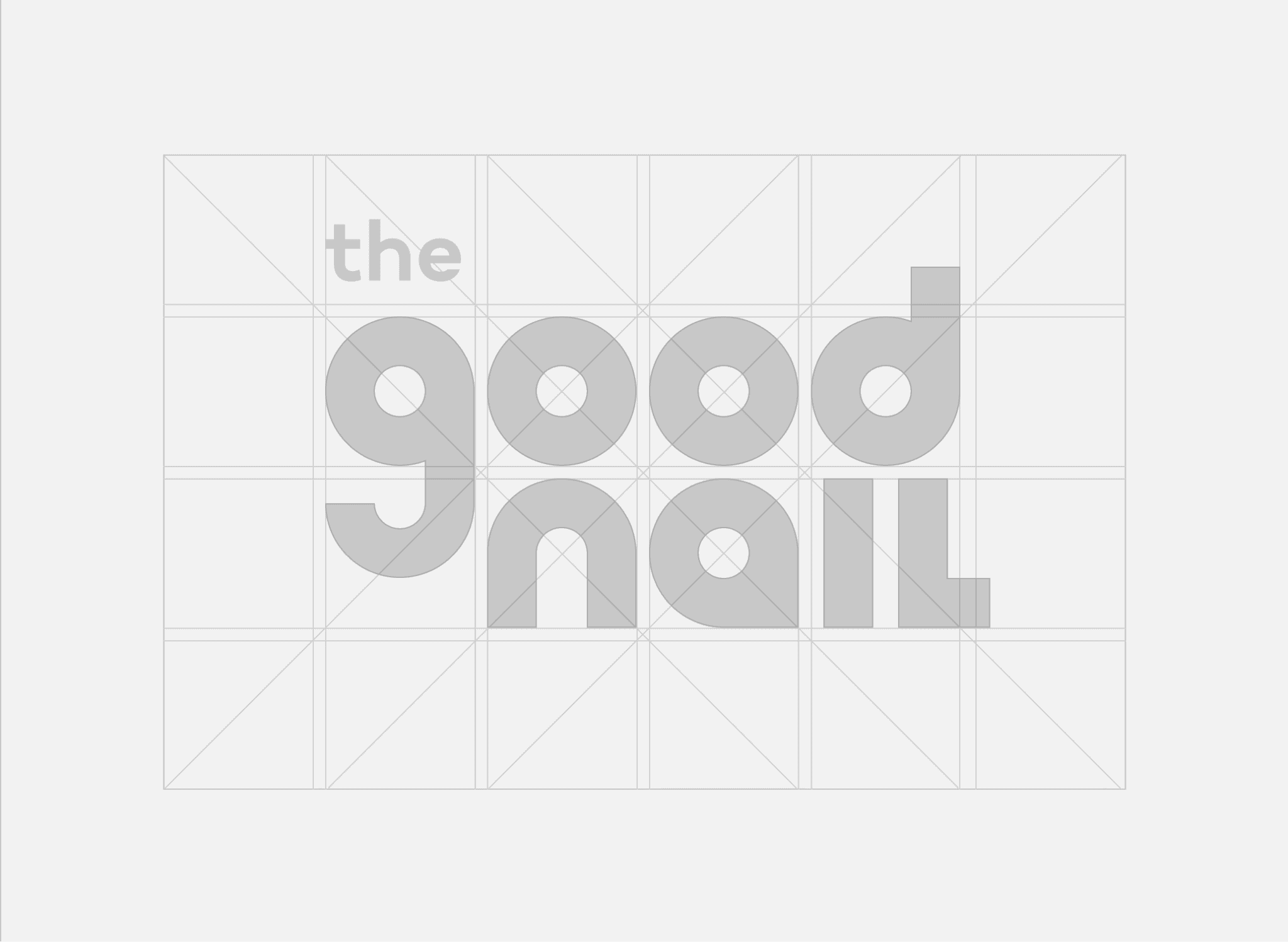 The Good Nail logo grid